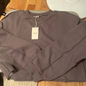 Grey crop top sweater never worn